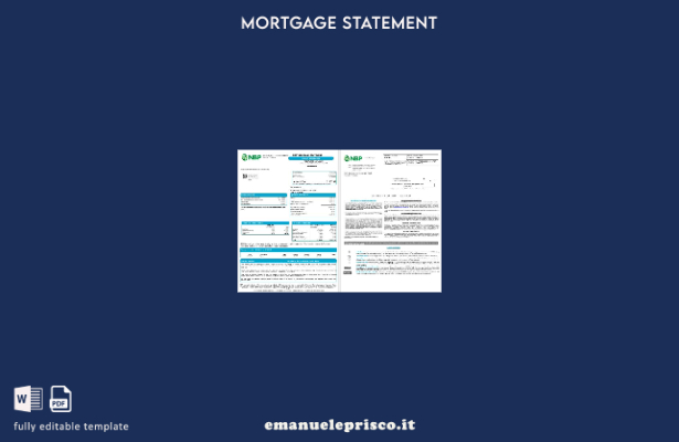 dichiarazione di mutuo ipotecario Pakistan NBP in stile verificato nei formati W
